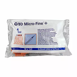 BD Micro-Fine+ U 100 Insulinspritze 12,7 mm, 10x1 ml