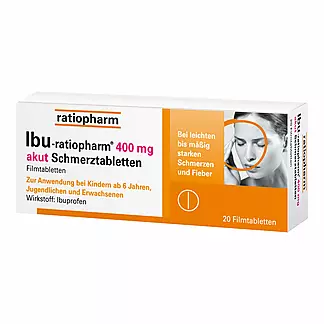 Ibu ratiopharm 400 mg akut Schmerztabletten, 20 St