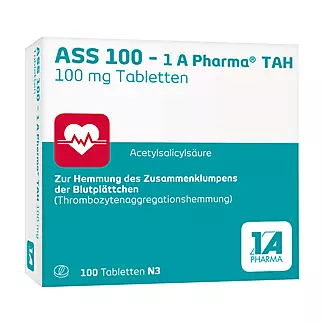 ASS 100 - 1 A Pharma TAH Tabletten, 100 St