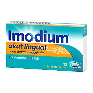 Imodium akut lingual Schmelztabletten bei akutem Durchfall, 12 St
