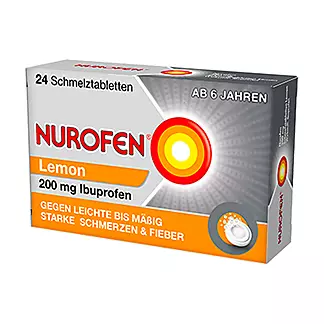 Nurofen Schmelztabletten Lemon bei Kopfschmerzen 200 mg, 24 St